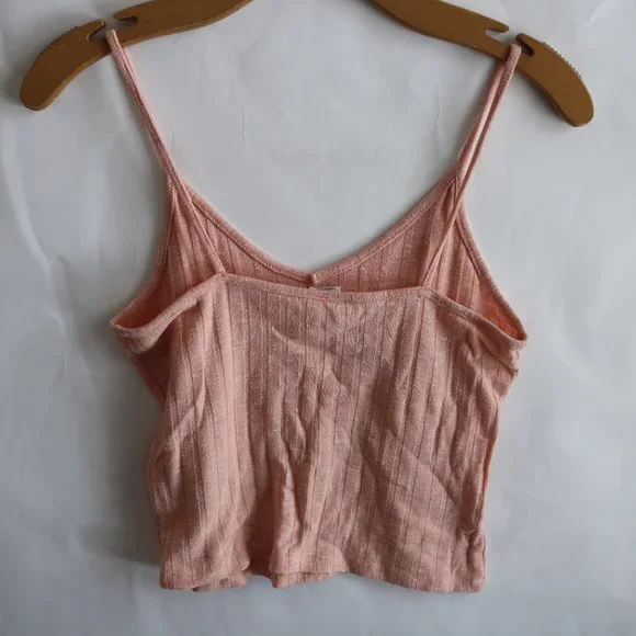 Light Pink Ribbed Crop Top Size M - Picture 3 of 6
